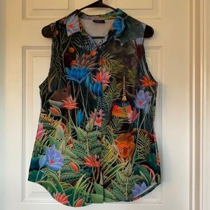 Blackmilk sleeveless button-up. Size Med fits more like a Large.